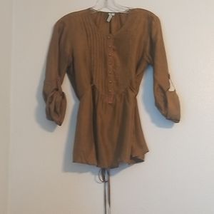 Anthropologie Aquarius olive green tunic top